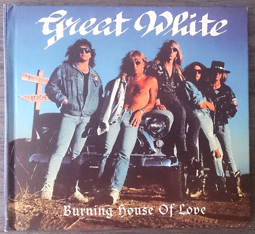 Great white burning house - white,