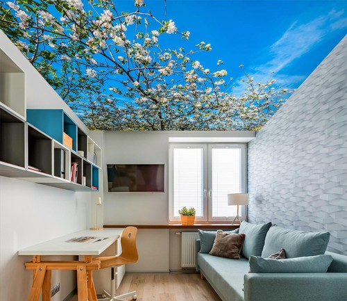 Weiße blumen h1900 decke - weiße,