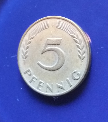 Geld münze 5 pfennig - :,
