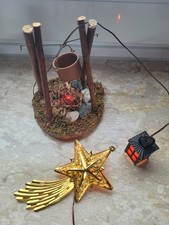 Weihnachtsgrippe Zubehör wie: Lagerfeuer, Flackerlicht Trafo, Schaafe, uvm