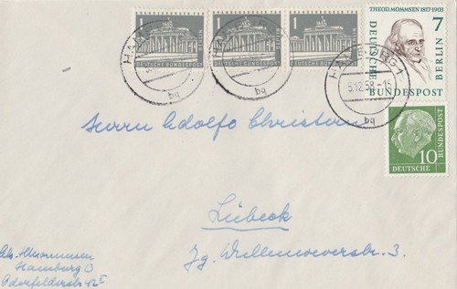 Briefumschlag 1958 verschickt