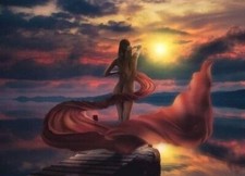 Kunst Postkarte limitierte Auflage 10 Druckerei " Constant Dreaming" KUNST 