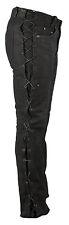 Nubuk Lederhose Seiten geschnürt Bikerhose Lederjeans Chopper Motorrad