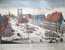 Guckkastenblatt, Marienplatz in München, G. G. Winckler/G.B. Probst,~ 1770, K 71