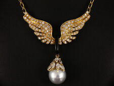 Carrera y Carrera  Diamant Collier mit Südsee Perle  ca. 2,00ct  750/- Gelbgold