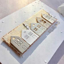 Haus Gebäude Metall Stencil Cutting Dies Scrapbooking Stanzschablone Karte DIY