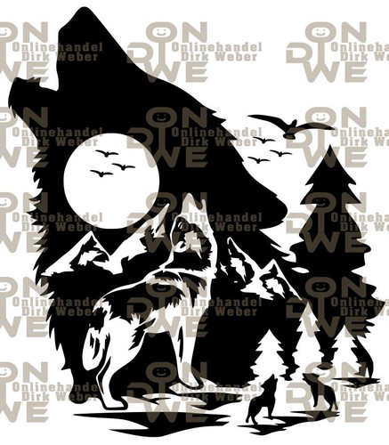 Aufkleber wolf klein - aufkleber, "wolf