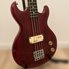 Vintage Aria Pro II CSB-380 Bass MIJ Matsumoku 1981 See-Through Red Ash Body