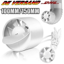 Rohrventilator Silent Absauglüfter mit Rückstauklappe Küche Wand 100/150mm DE