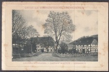 6423. Ak Oberkirchen Sauerland Gasthof Schütte mit Logirhaus und Veranda