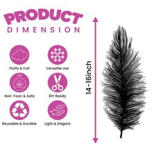 35-40cm Schöne Groß Straußenfedern Für Hochzeitparty Kostüm Dekoration