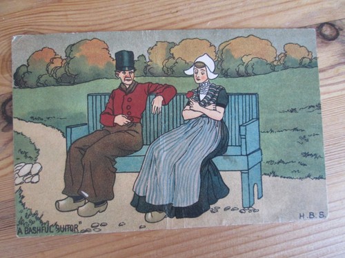 Frühe postkarte ein - frühe,