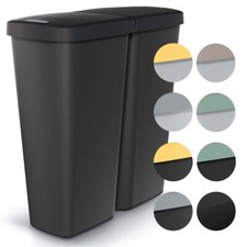 KEDEN® Mülleimer Abfalleimer 50L Küche mit Deckel Kunststoff Duo Küche Behälter