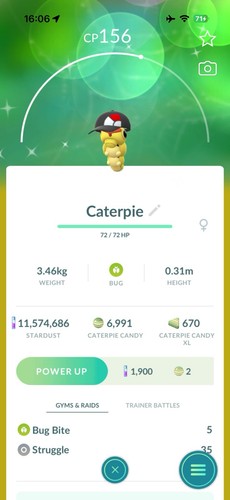 Shiny caterpie pokeball - ✨,
