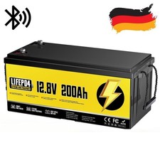 Bluetooth 12V 200AH LiFePO4 Lithium Batterie 200A BMS Smart Solar Wohnmobil