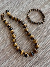 Tigerauge Kette und Armband