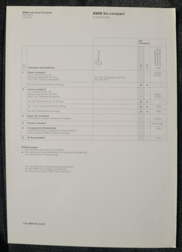 Bmw 3er e36 compact - 3er, individual