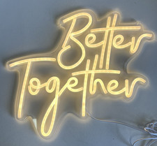 LED Neonschild Better Together Leuchtreklame Warmweiß USB Wand Deko 5 kWh/1000h