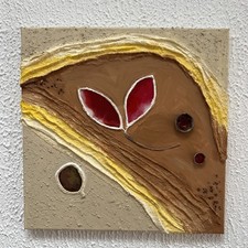 Acryl Bild Leinwand 40x40 cm Struktur Unikat Mit Epoxid Elementen