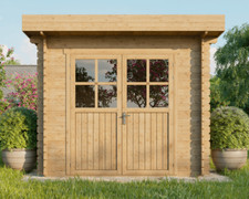 Gartenhaus Gerätehaus Holzhaus Blockhaus 2,5x2,2m 28mm ALL IN