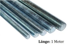 Gewindestange M8 M10 M12 M14 M16 M18 M20 M24 Gewindestifte Gewindebolzen 1 Meter