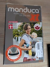Manduca Babytrage XT für Neugeborene & Kinder Cotton Grey-Ocean