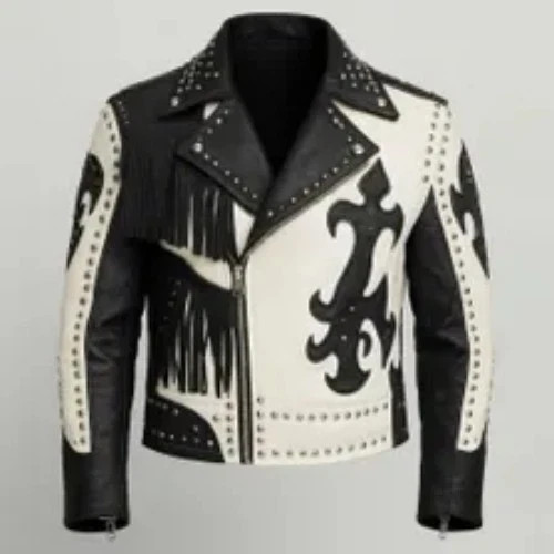 Gothic leder bikerjacke - leder, für