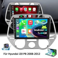 Für Hyundai i20 PB 2008-2011 Android 14 Autoradio Apple Carplay  Navi RDS Kamera