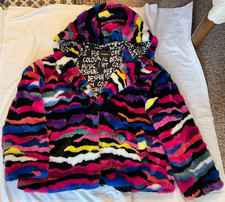 Teddyjacke warme Jacke Fell DESIGUAL bunt Kapuze Taschen 40 neuw.