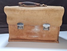 Helle Echt Leder Aktentasche