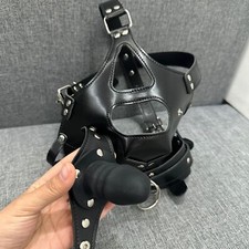 Mund Gag Ring Full Head Harness Maske Gags Ball Maulkorb Harness Restraint DE
