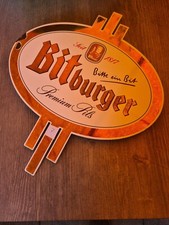 Bitburger Reklame Bitte ein Bit Premium Pils Schild Emailschild