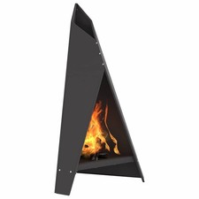 Rechteckige feuerstelle für - feuerstelle,
