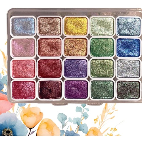 Aquarellfarben set metallic - aquarellfarben,