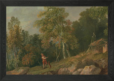 Landschaftsgemälde mit Mann