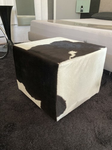 Kuhfell hocker schwarz - kuhfell, hocker,