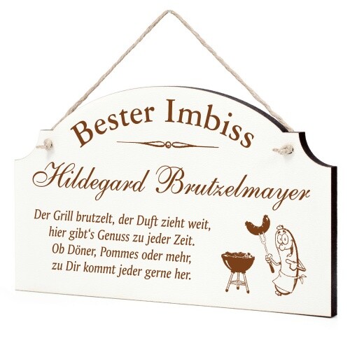 Schild bester imbiss - imbiss, geschenk