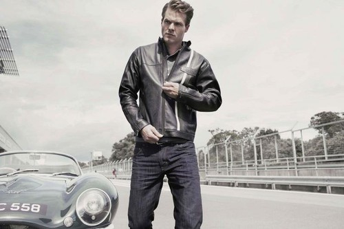 Men jaguar jacket grey leather - jacket,