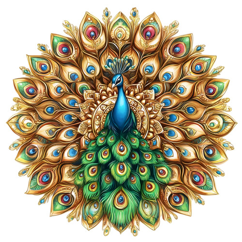 Mandala pfau blume floral - pfau,