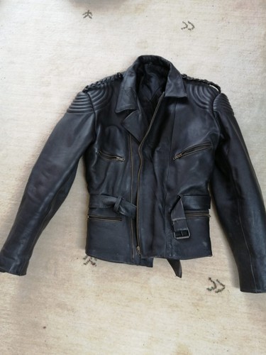 Motorradjacke leder schwarz - leder,,
