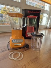 KitchenAid Standmixer Orange 550W Artisan Blender 2 Behältern