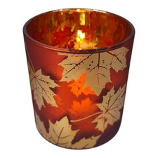 Teelichthalter glas herbst - teelichthalter,