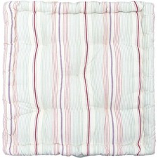 Greengate Sitzkissen Box Kissen DIVIA Weiß mit Streifen 50x50 Stuhlkissen Sitzau