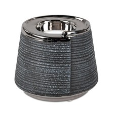 Teelichtleuchter 11 cm Anthrazit-Silber Dekoartikel formano 757296 Kerzenstände
