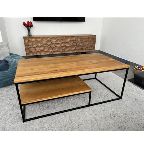 Couchtisch eiche massivholz - couchtisch,