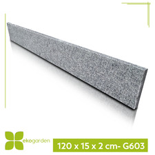 Setzstufe Stufe Treppe Granit Granitplatte G603 geflammt 120x15x2cm
