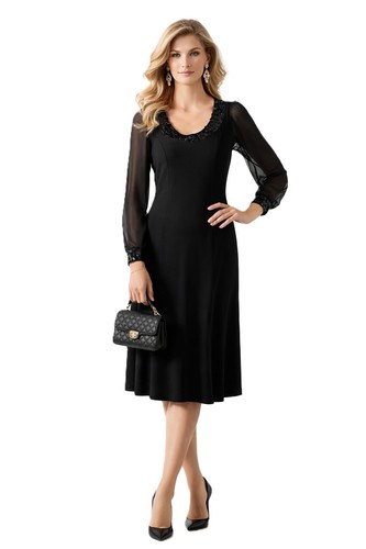 Jersey abend kleid schwarz - abend,