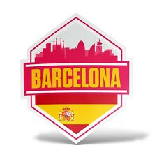 Aufkleber BARCELONA Wandtattoo Souvenir Decal Laptop Wand Helm Auto Motorrad