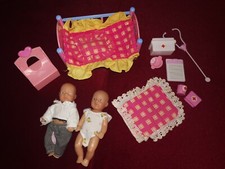 Mini Baby Born Sammlung 2 Puppen Bett Sofa