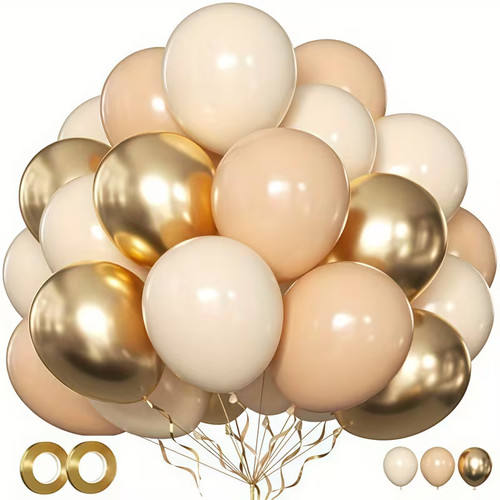 50x luftballons metallic gold - metallic,